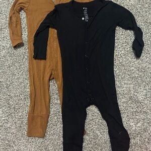 Kyte snap romper midnight + nutmeg 18-24